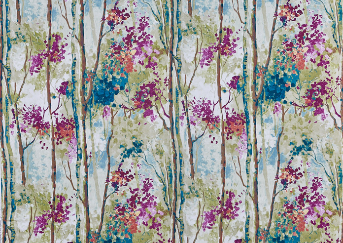 Silver, Birch Jewel - Fabric Only - Image 3